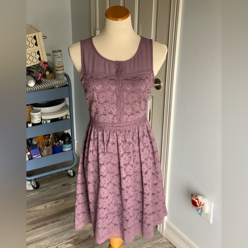 Altar'd State Purple Lace  Dress
